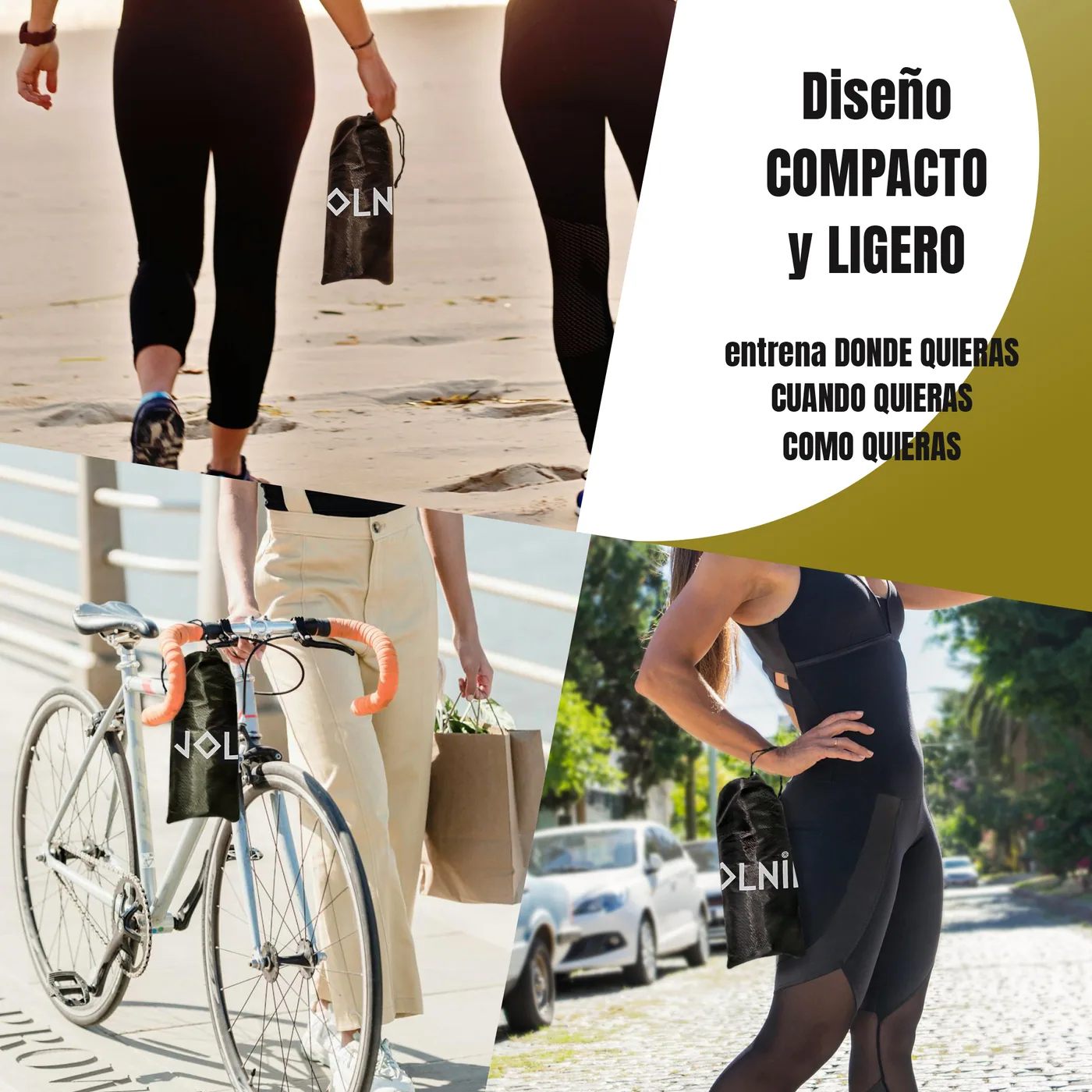 Tobilleras Poleas Gym Negro/Gris 3